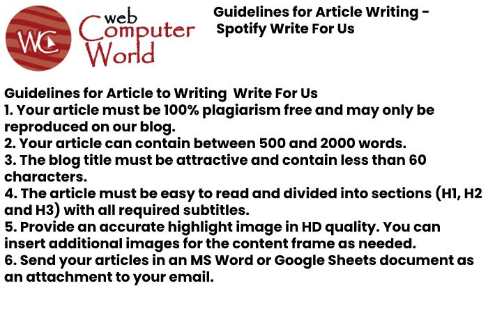 Guide lines For the Article Web Computer World 