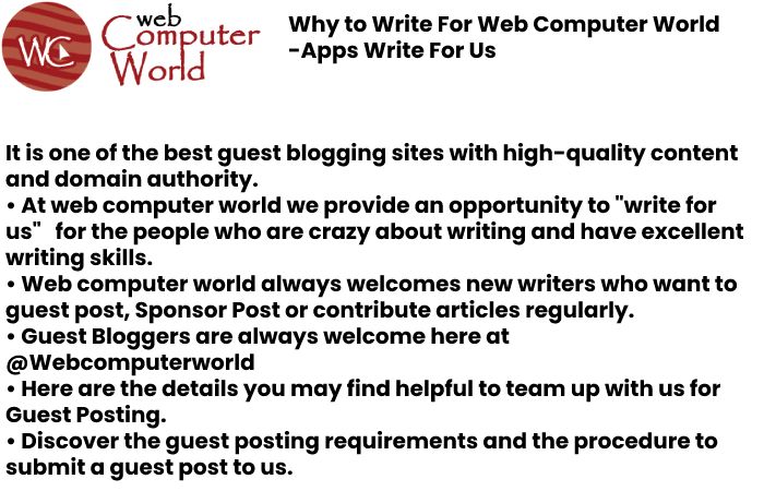 why Write For us Web Computer World 