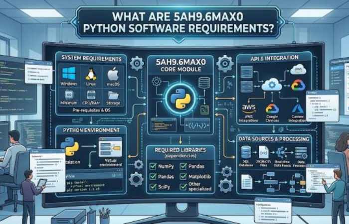 what are 5ah9.6max0 python software requirements about